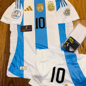 Argentina 2024 Concacaf NEW Adidas #10 MESSI Soccer Kit Jersey + Shorts - PV L