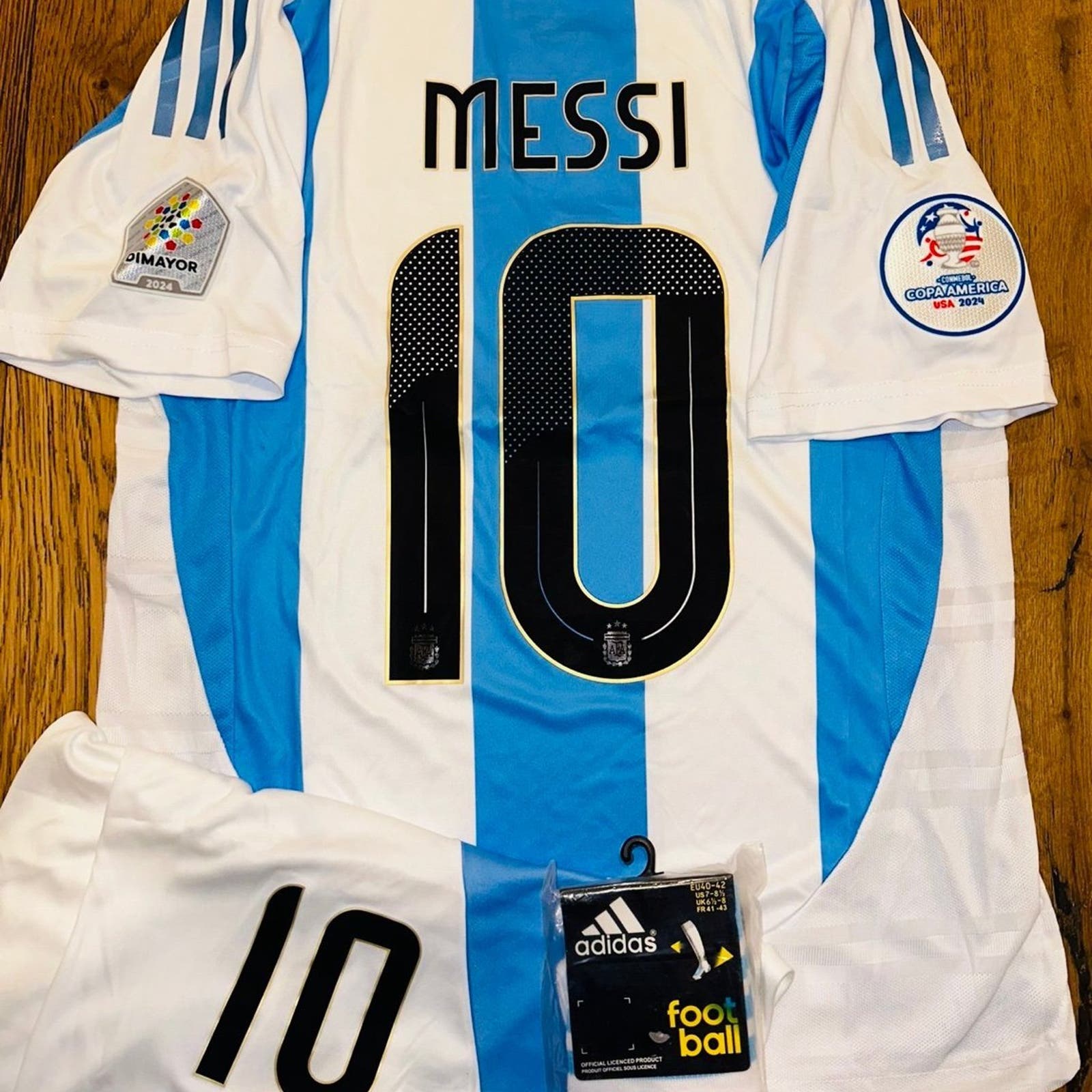 Argentina 2024 Concacaf NEW Adidas #10 MESSI Soccer Kit Jersey + Shorts - PV L