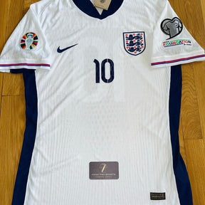 England EURO 2024 Home #10 BELINGHAM Nike Player Version Soccer Jersey LARGE