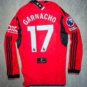 Manchester United 23-24 Adidas Home Player Version Soccer Jersey #17 GARNACHO L