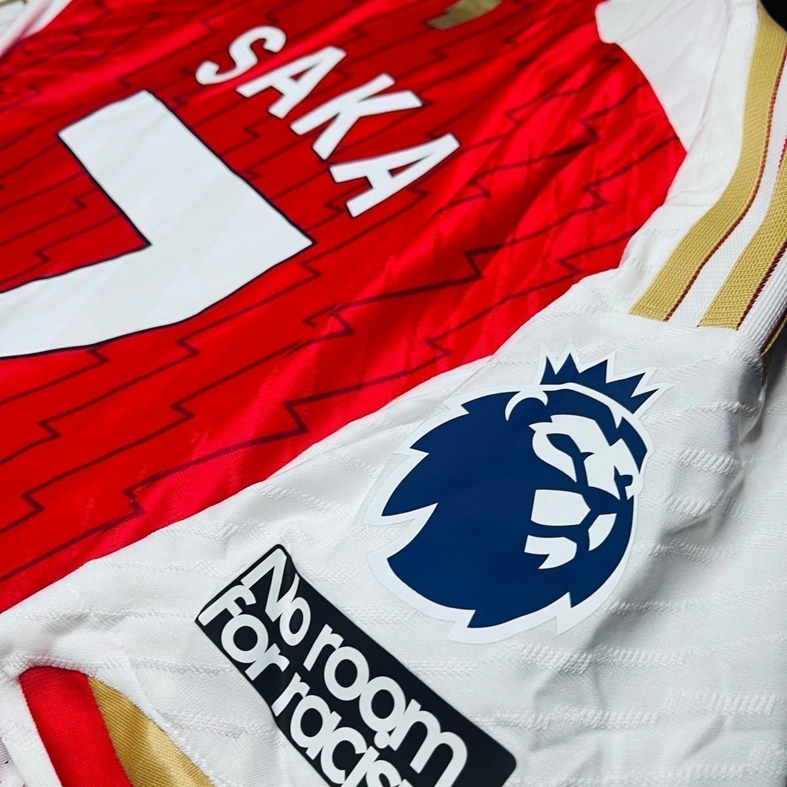 Arsenal FC  #7 Bukayo SAKA 2023-24 Home Adidas LARGE Player EPL Soccer Jersey