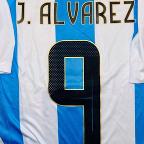 Argentina 2024 Copa America NEW Adidas #9 J. Alvarez Soccer Jersey + Shorts M