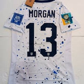 USWNT 2023 Nike Womens World Cup #13 MORGAN Home White USA Soccer Jersey XL