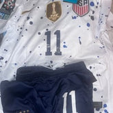 Nike USA Womens World Cup YOUTH Small USWNT White/Blue #11 SMITH